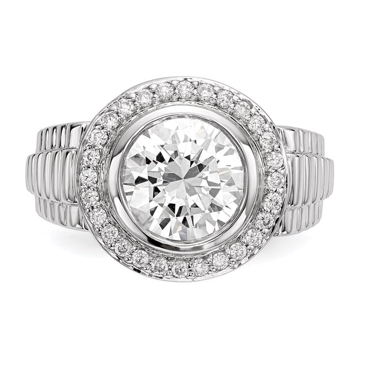 Sterling Silver 5.7 mm CZ Men's Ring