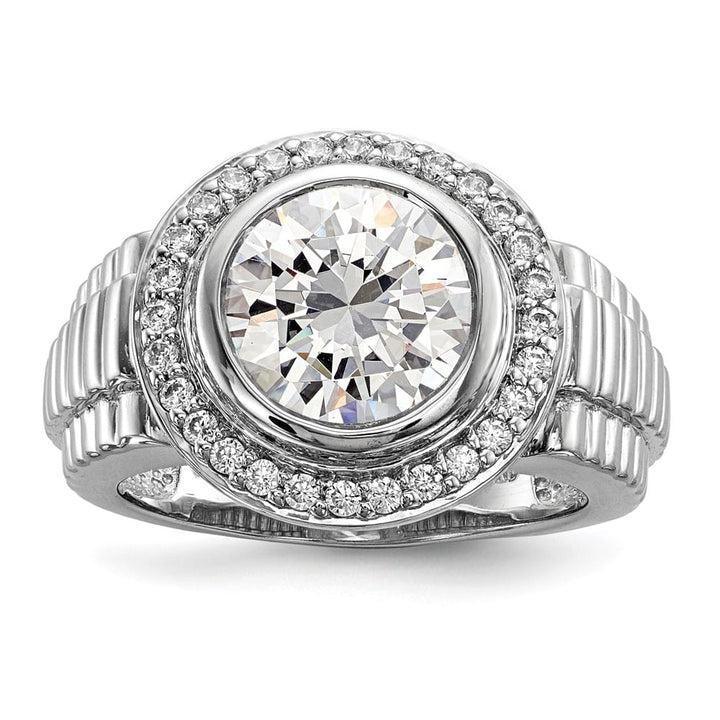 Sterling Silver 5.7 mm CZ Men's Ring