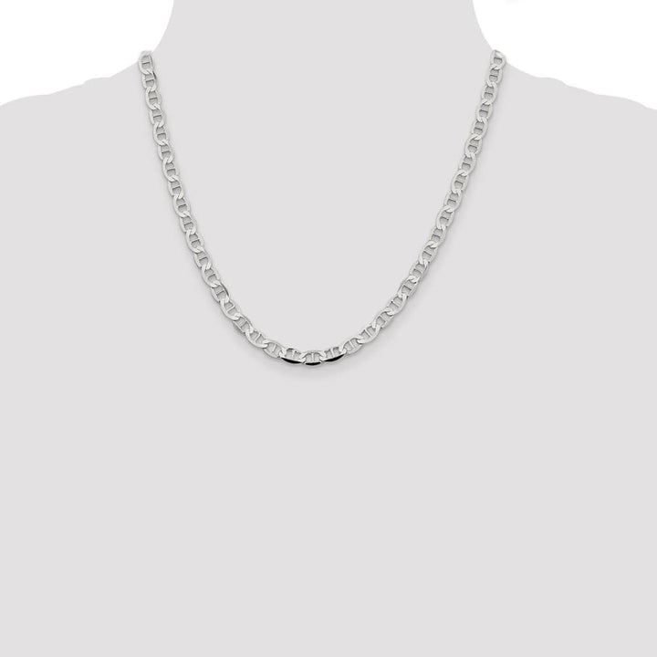Sterling Silver 5.7mm Flat Anchor Chain Size 20