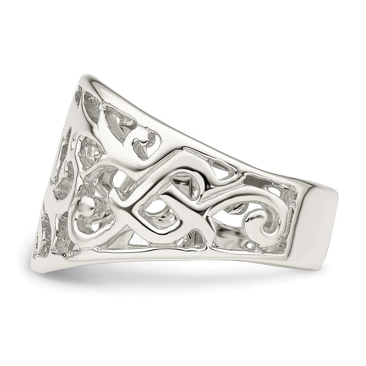 Sterling Silver 5 mm 3.69 g Swirl Ring