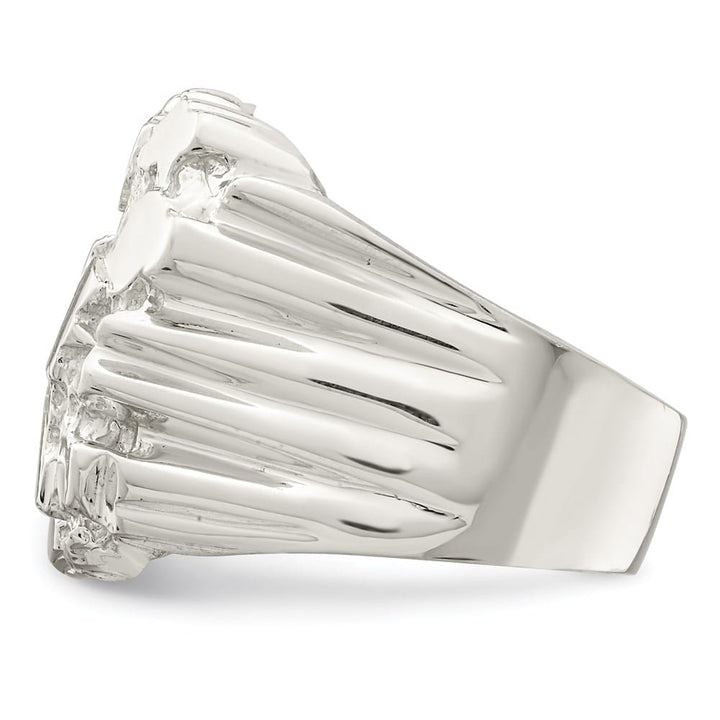 Sterling Silver 5 mm 9.98 g Nugget Men's Ring