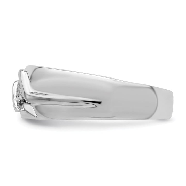 Sterling Silver 5 mm Diamond Men's Ring