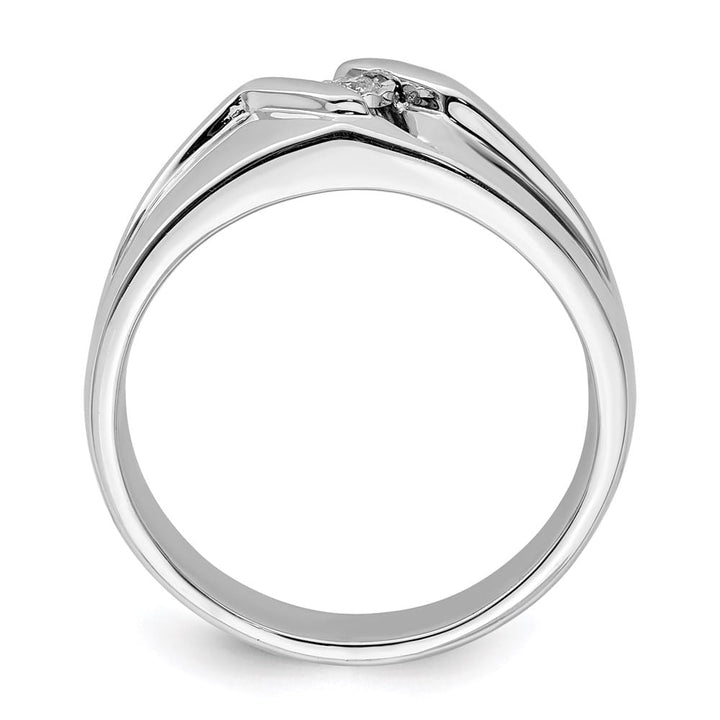 Sterling Silver 5 mm Diamond Men's Ring