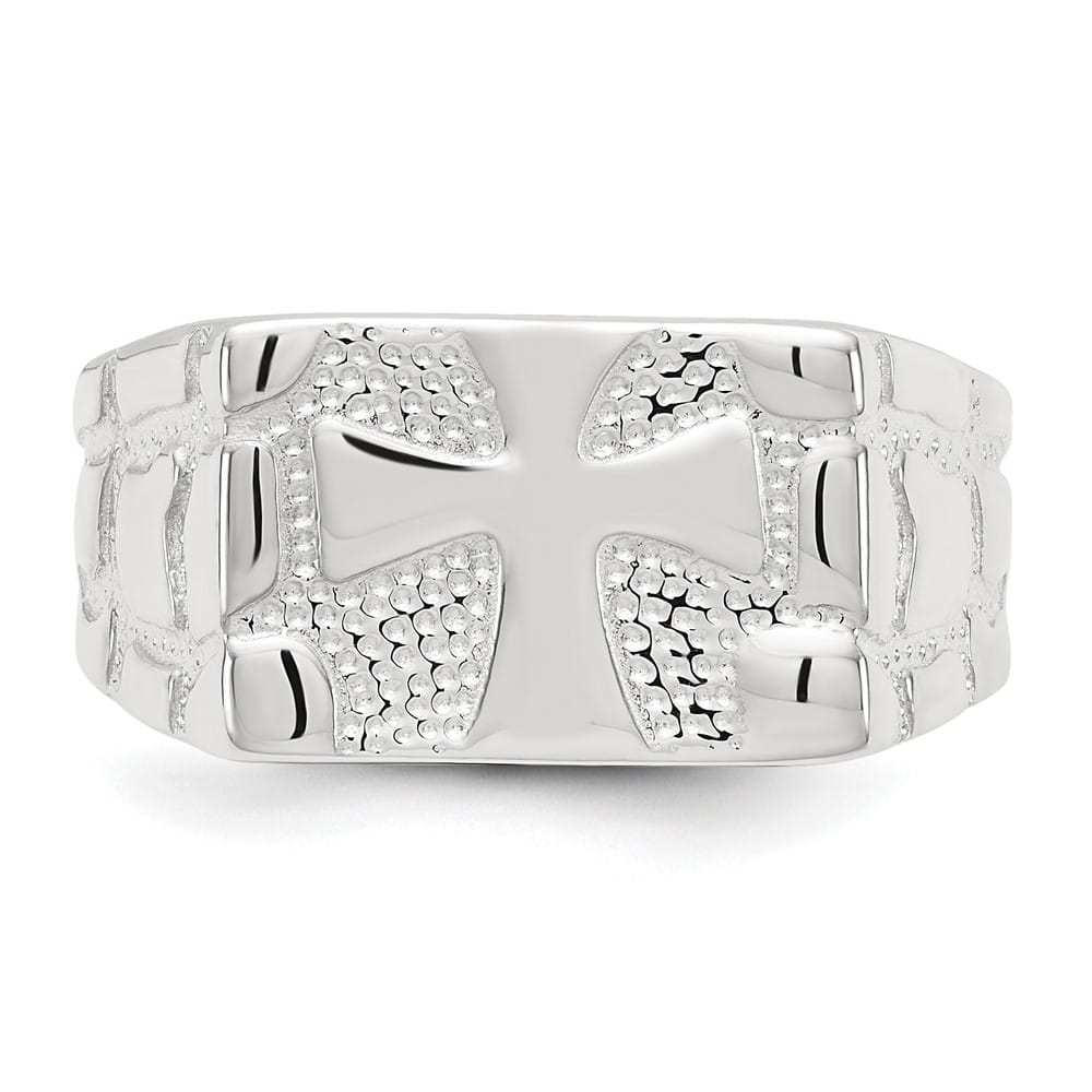 Sterling Silver 5 mm Nugget Men's Ring
