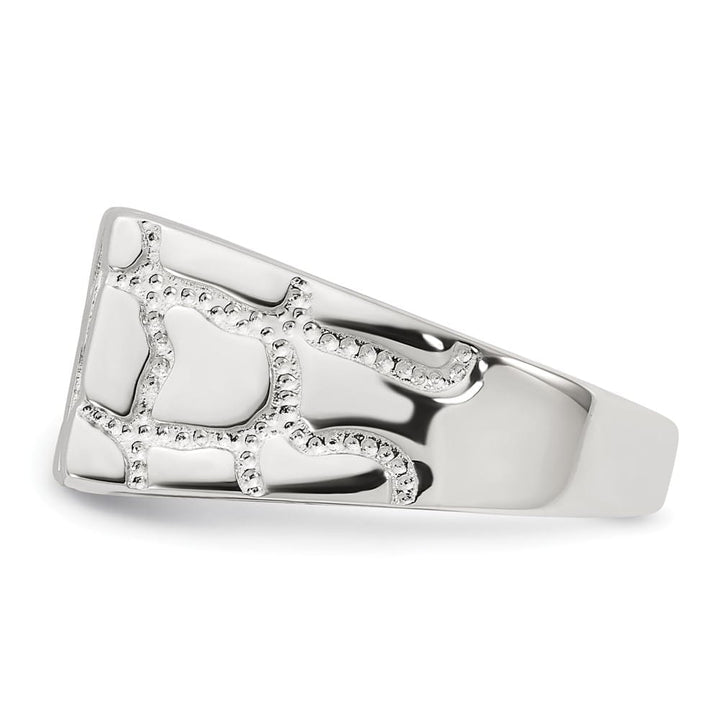 Sterling Silver 5 mm Nugget Men's Ring