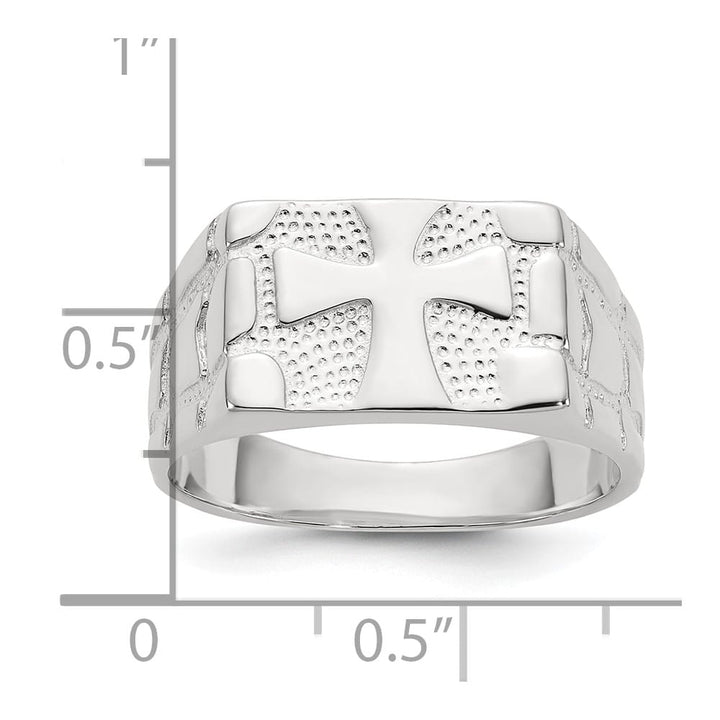 Sterling Silver 5 mm Nugget Men's Ring