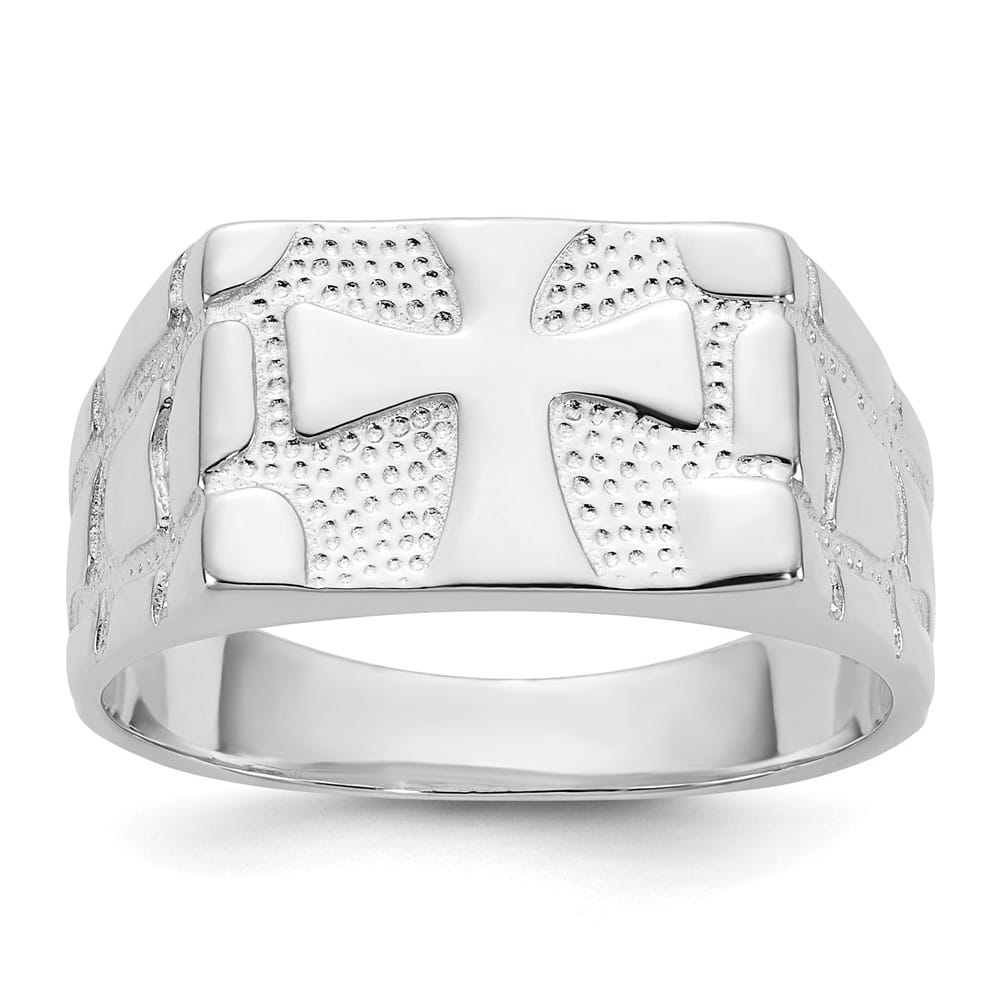 Sterling Silver 5 mm Nugget Men's Ring