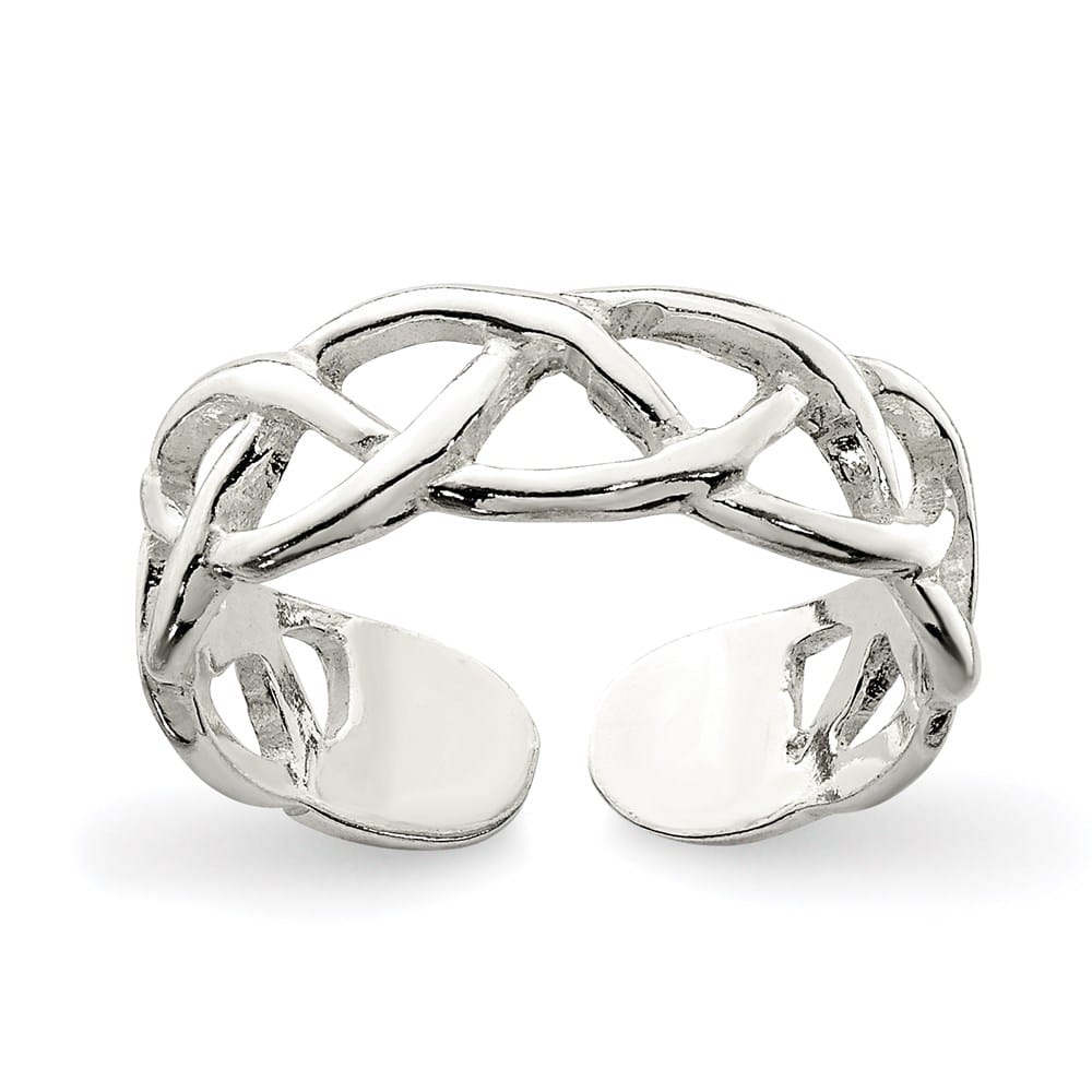 Sterling Silver 5 mm Woven Toe Ring