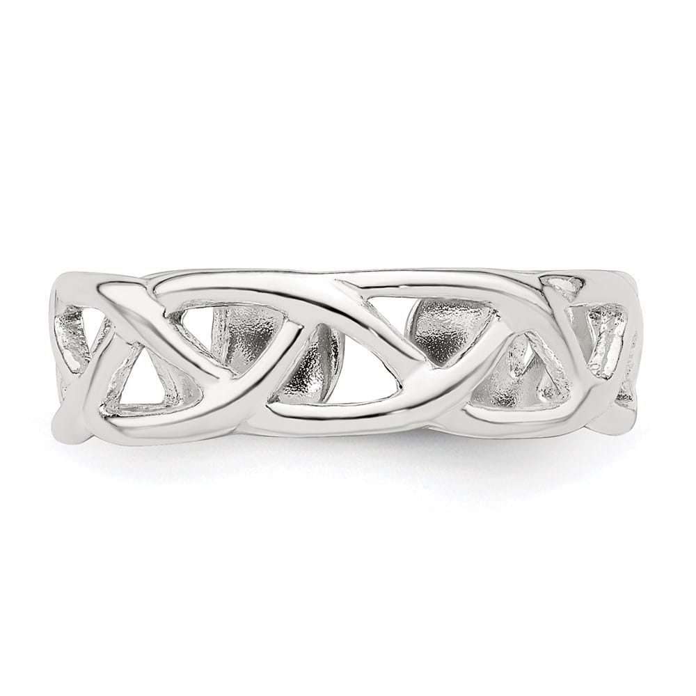 Sterling Silver 5 mm Woven Toe Ring