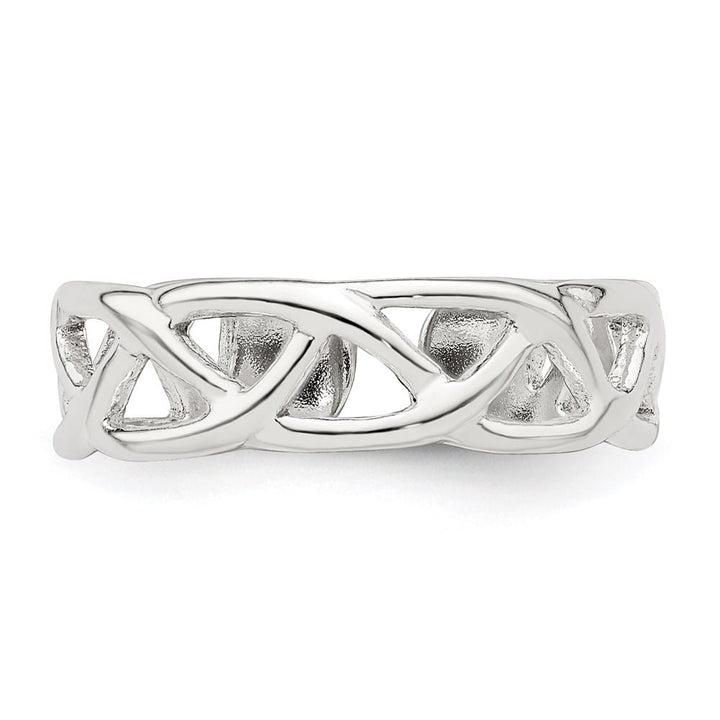 Sterling Silver 5 mm Woven Toe Ring