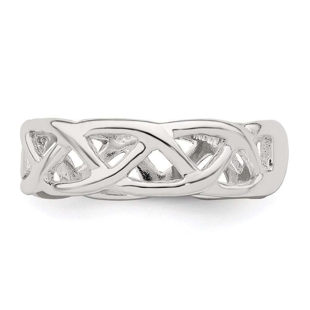 Sterling Silver 5 mm Woven Toe Ring