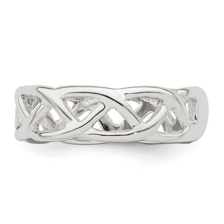 Sterling Silver 5 mm Woven Toe Ring