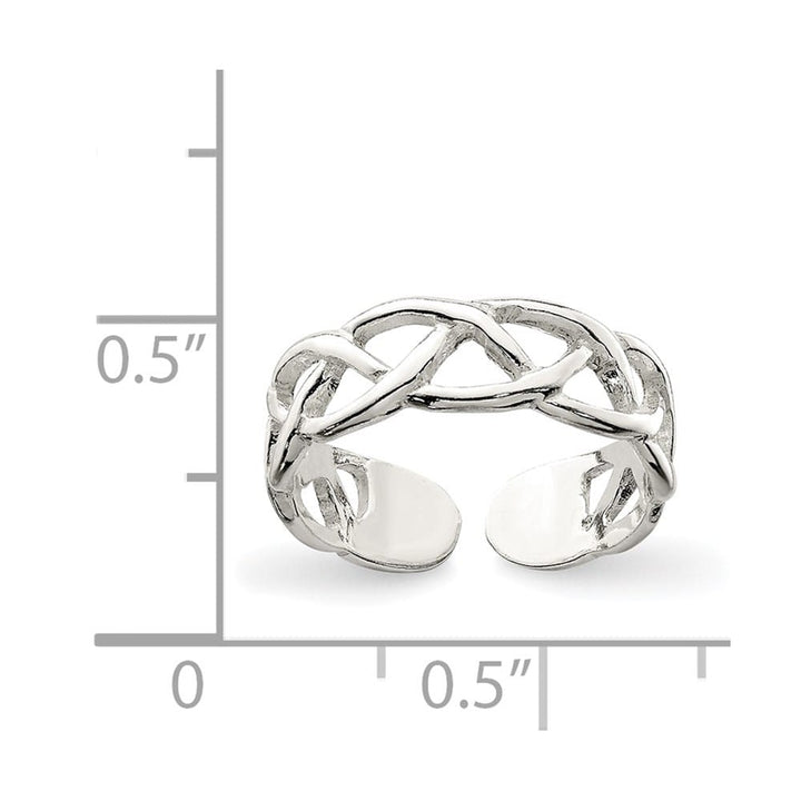Sterling Silver 5 mm Woven Toe Ring