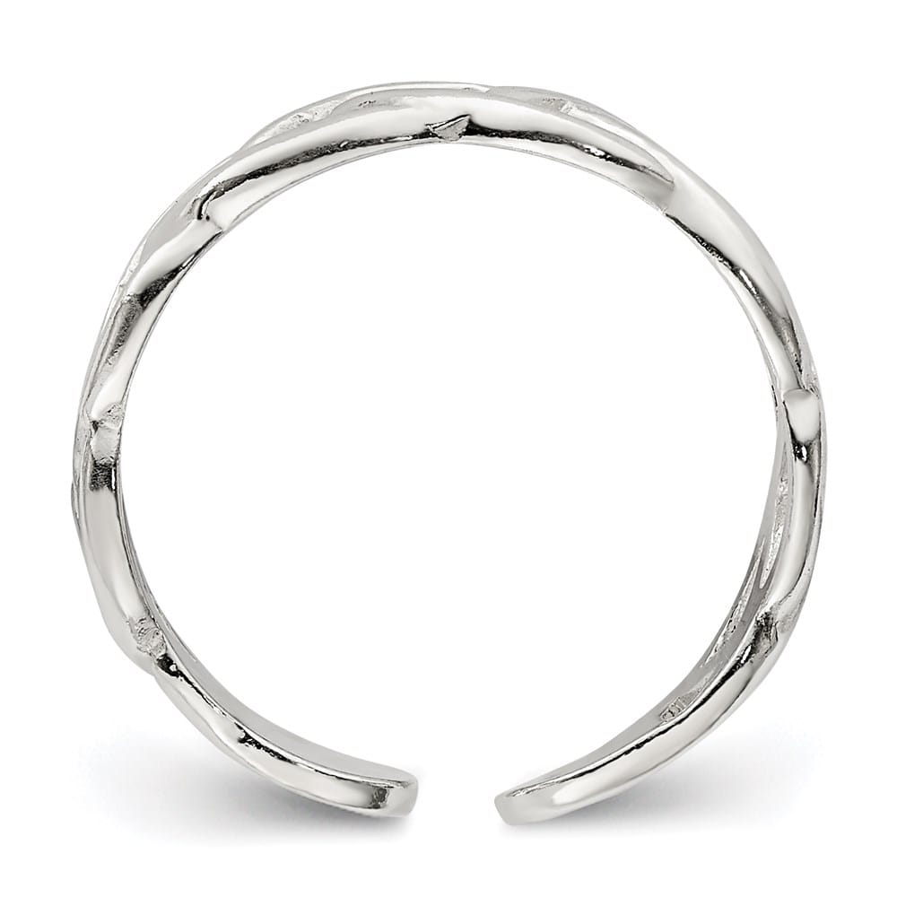 Sterling Silver 5 mm Woven Toe Ring