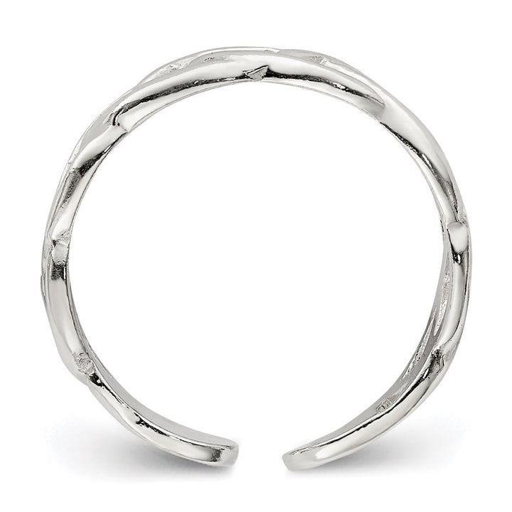 Sterling Silver 5 mm Woven Toe Ring