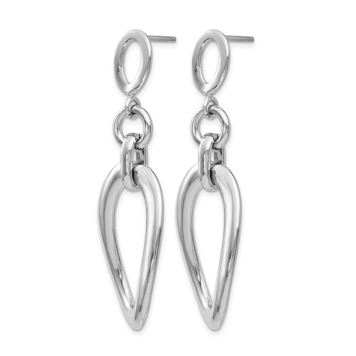 Sterling Silver 50mm Polished Post Dangle Earrings