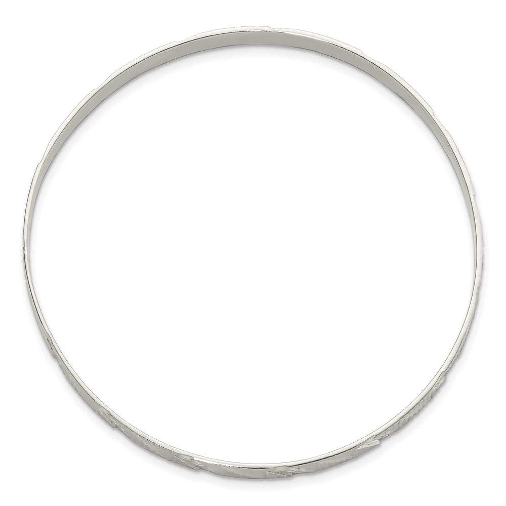 Sterling Silver 5mm D.C. Slip-on Bangle