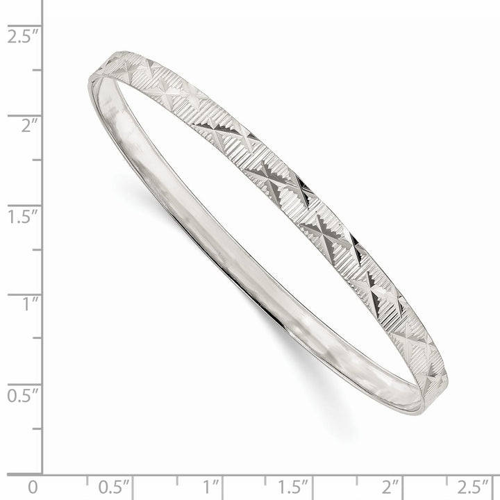 Sterling Silver 5mm D.C. Slip-on Bangle