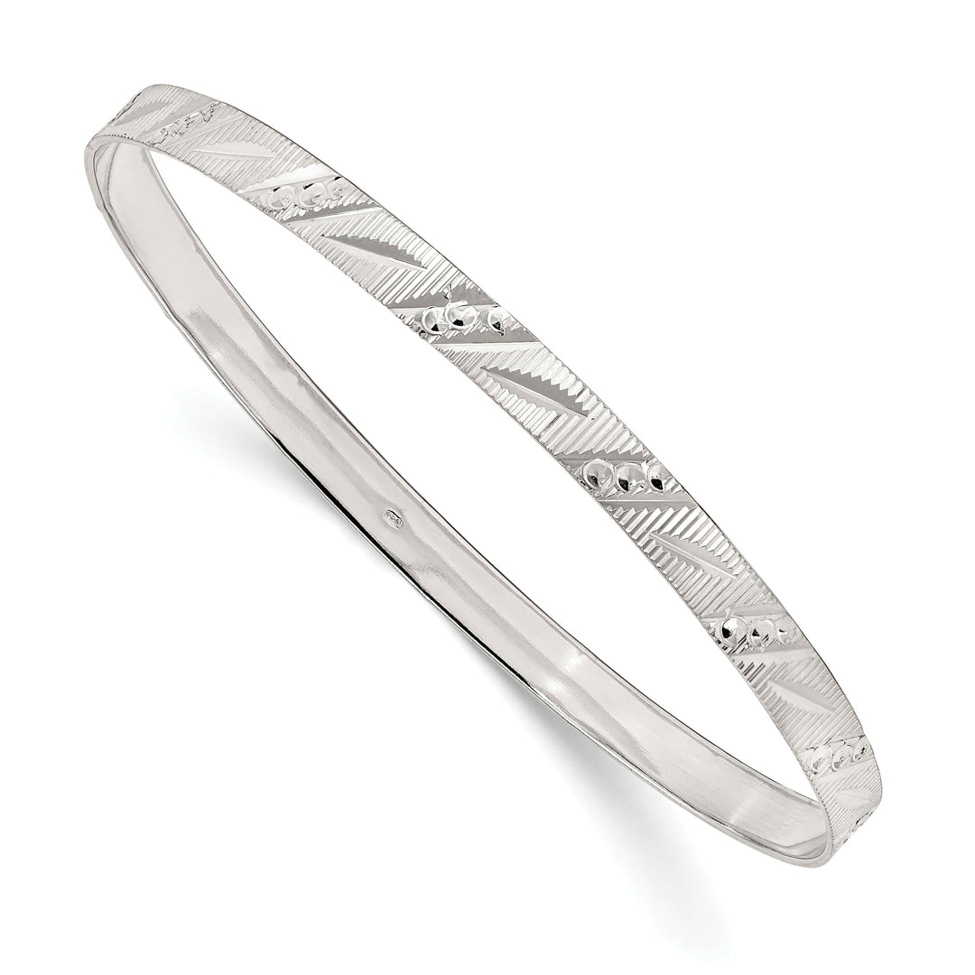 Sterling Silver 5mm D.C. Slip-on Bangle