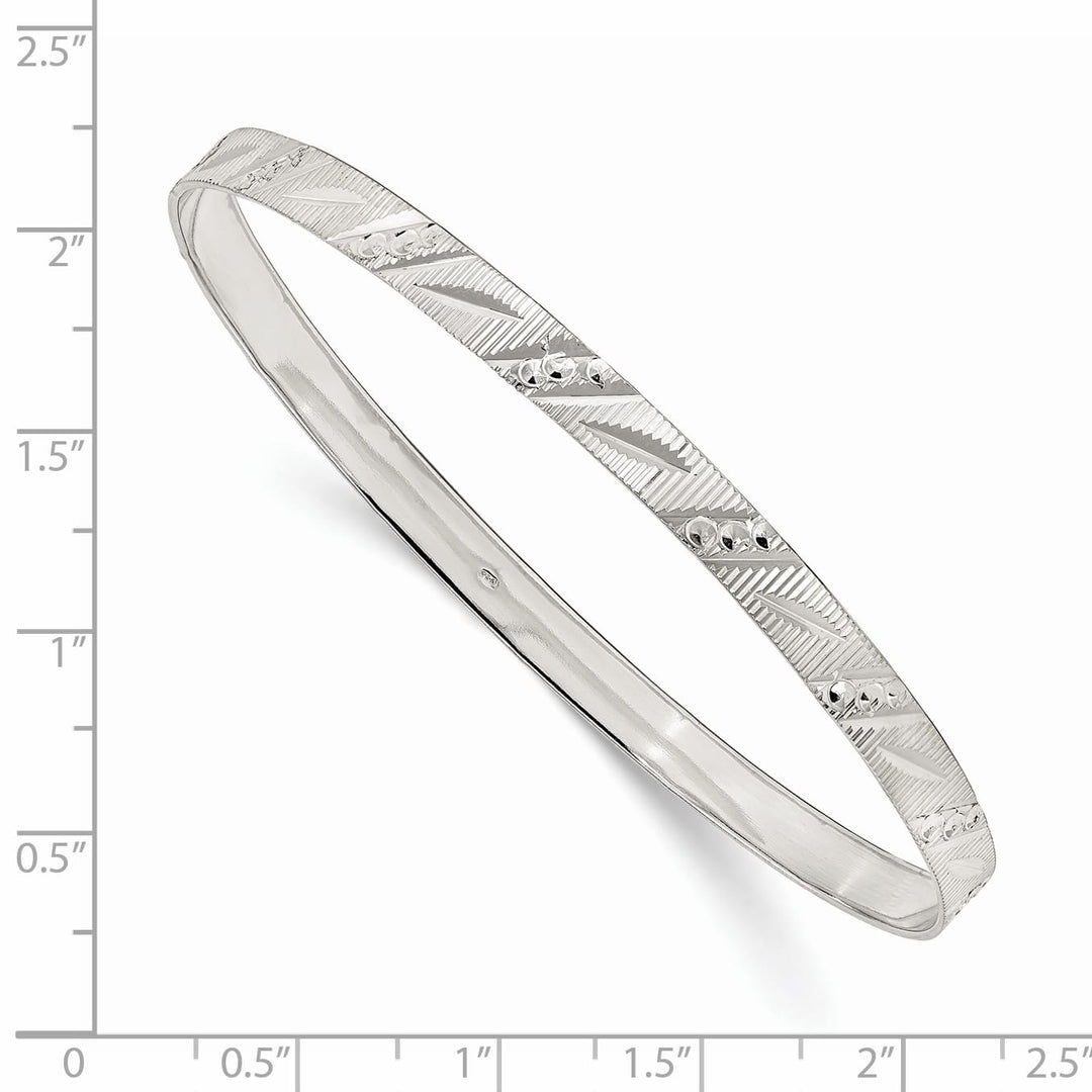 Sterling Silver 5mm D.C. Slip-on Bangle