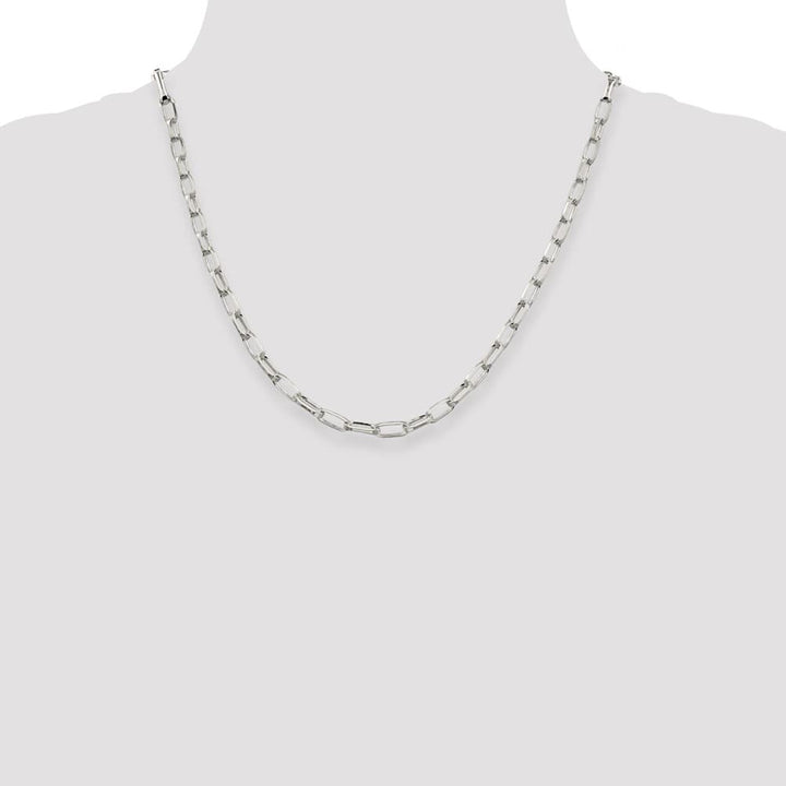 Sterling Silver 5mm Elongated Open Link Chain Size 20