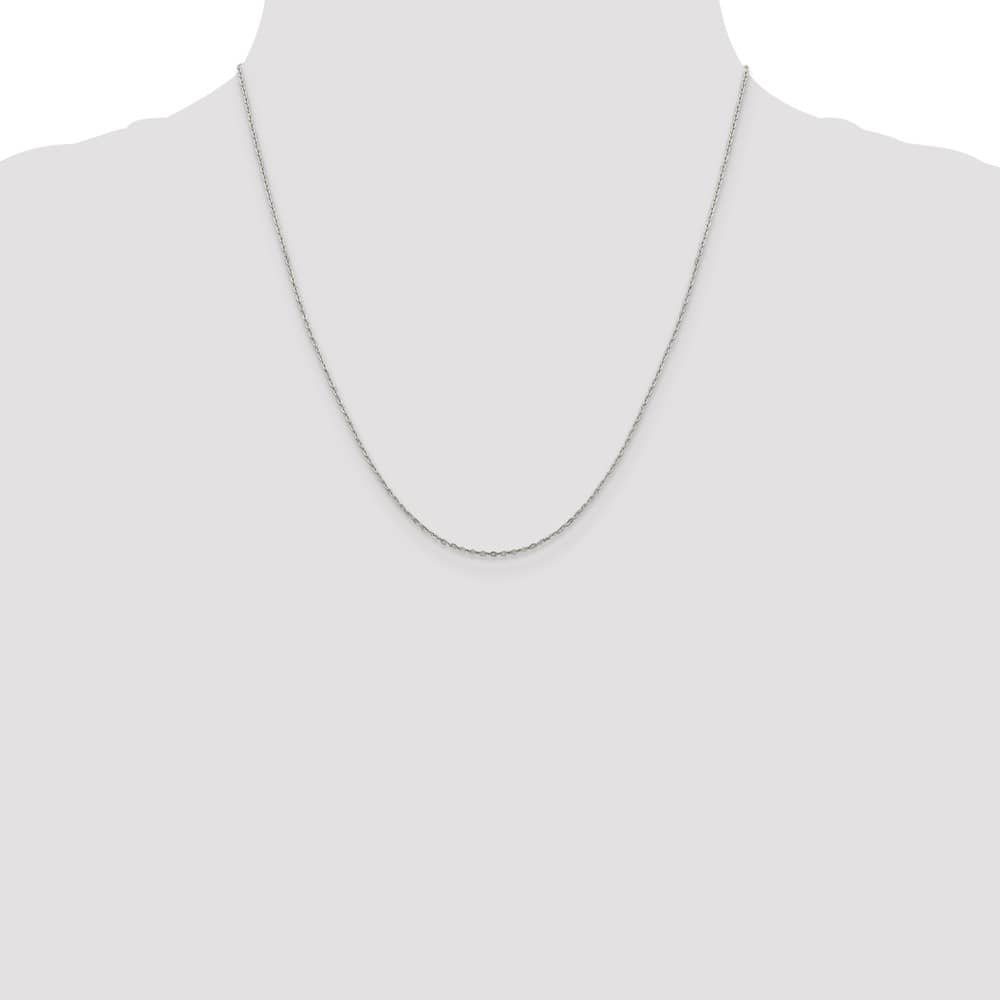 Sterling Silver .5mm Flat Link Cable Chain Size 20