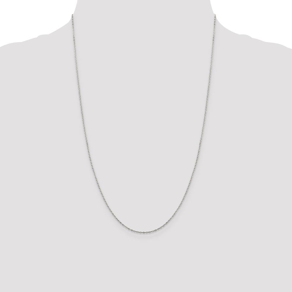 Sterling Silver .5mm Flat Link Cable Chain Size 24