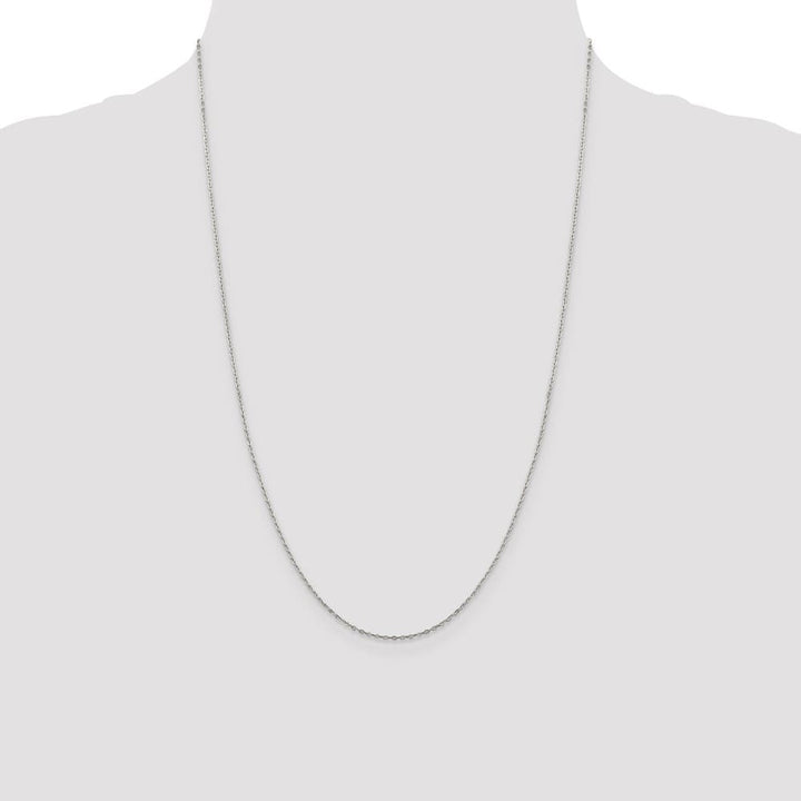 Sterling Silver .5mm Flat Link Cable Chain Size 24