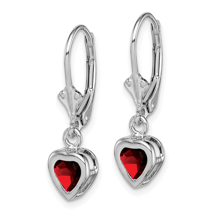 Sterling Silver 5mm Heart Leverback Earrings, view 14 of 20