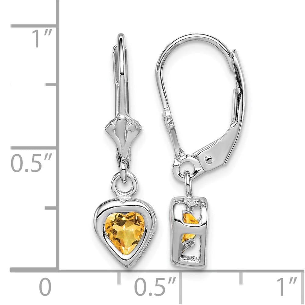 Sterling Silver 5mm Heart Leverback Earrings, view 12 of 20