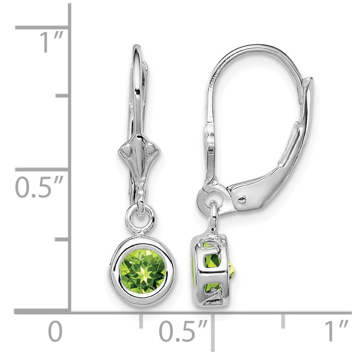 Sterling Silver 5mm Round Leverback Earrings, view 16 of 16