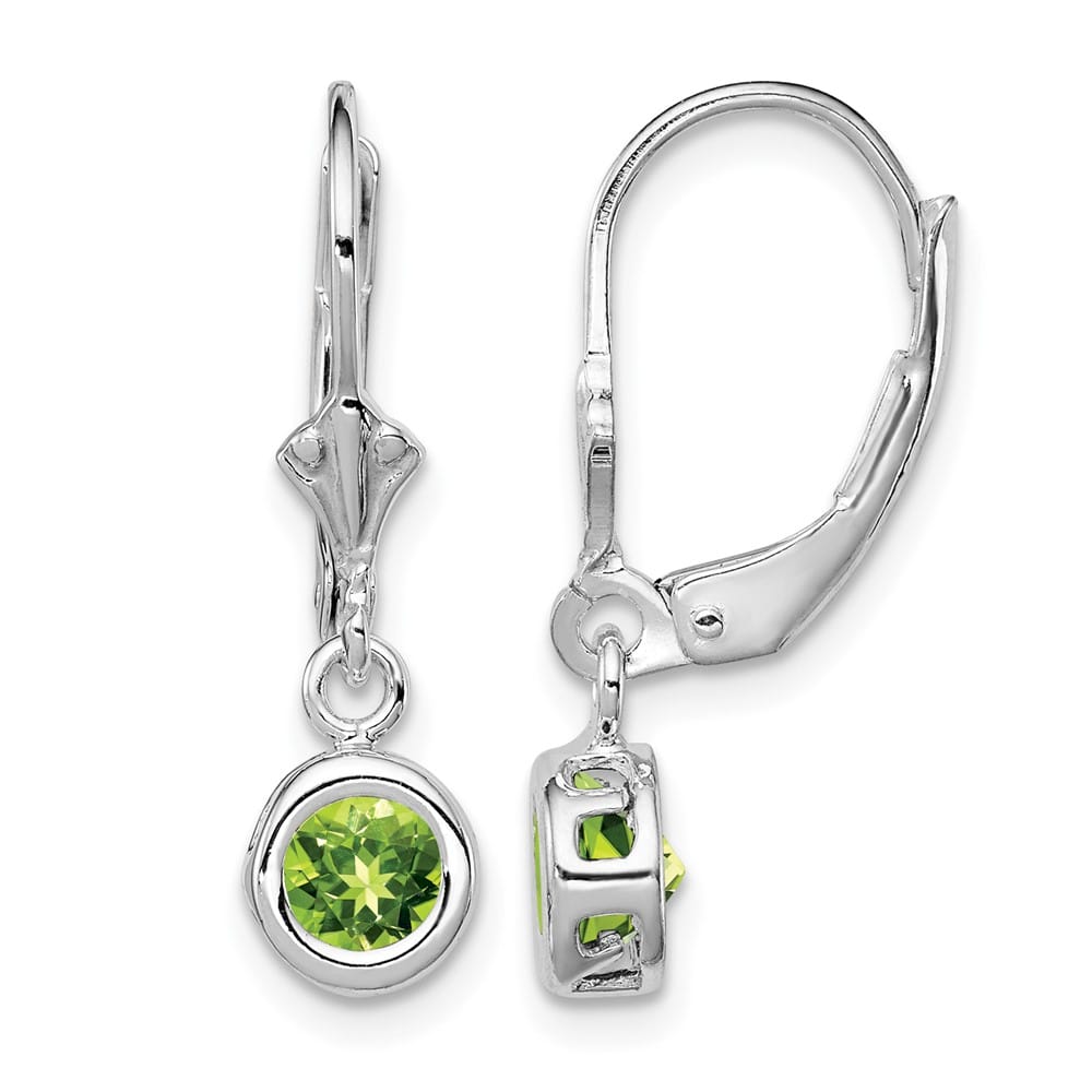 Sterling Silver 5mm Round Leverback Earrings, view 13 of 16