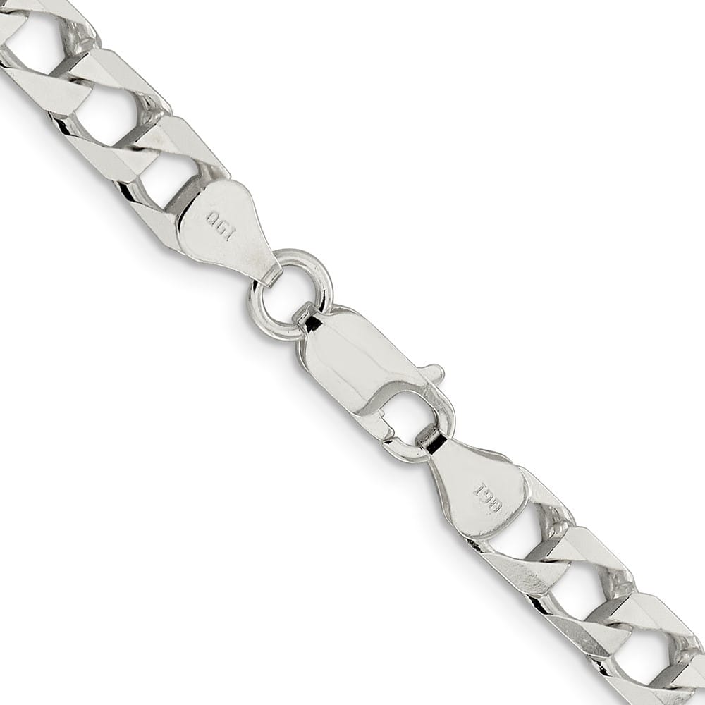 Sterling Silver 6.25mm D.C. Square Curb Chain