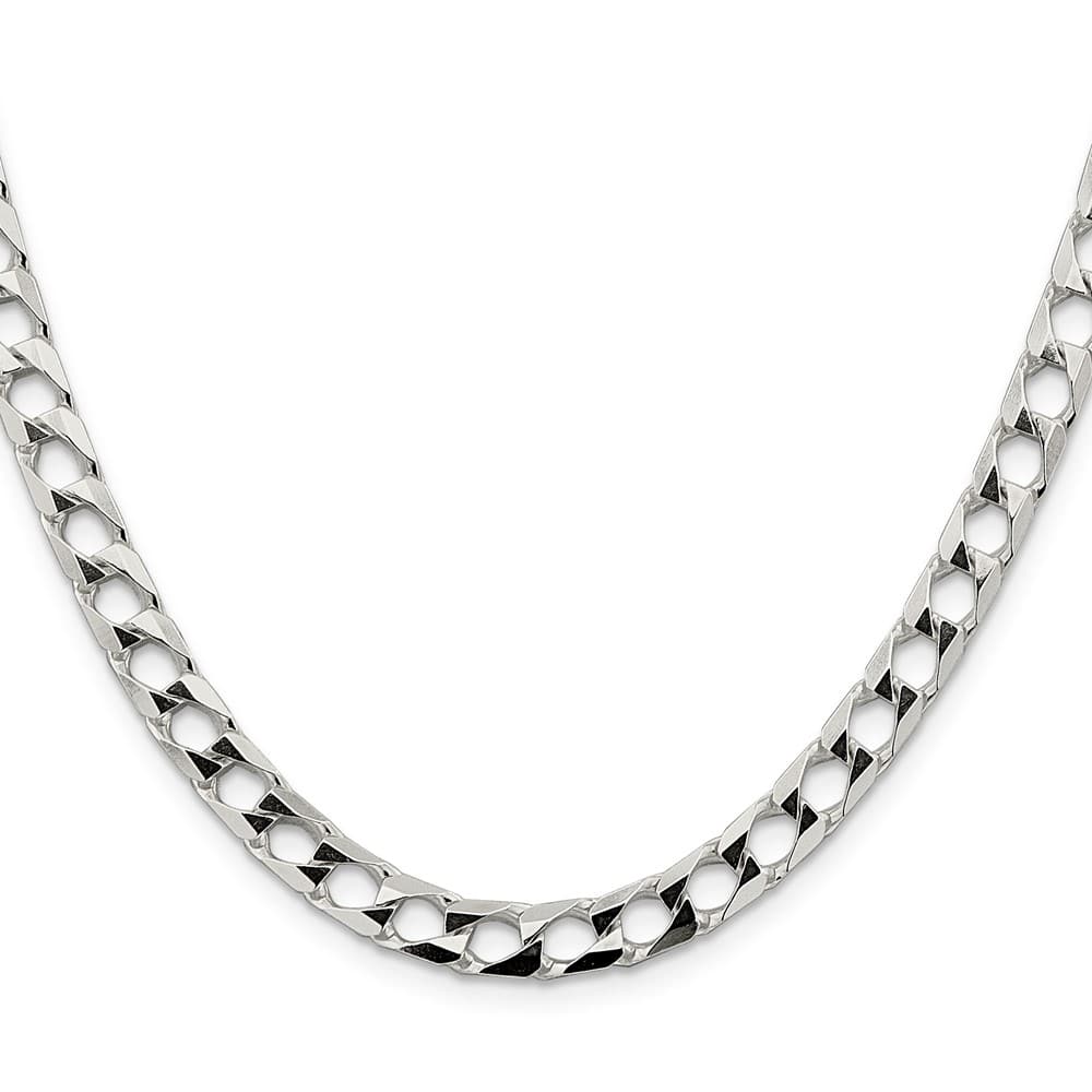 Sterling Silver 6.25mm D.C. Square Curb Chain