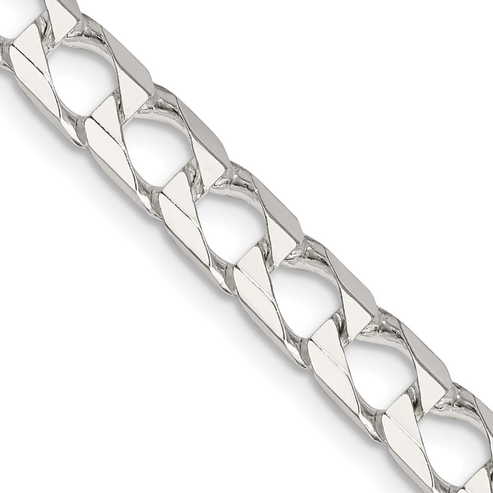 Sterling Silver 6.25mm D.C. Square Curb Chain