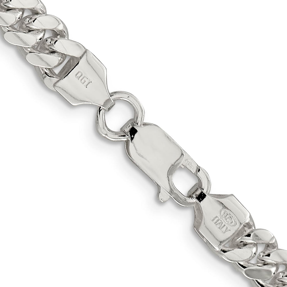 Sterling Silver 6.4mm Polished Domed Curb Chain 26 Inch