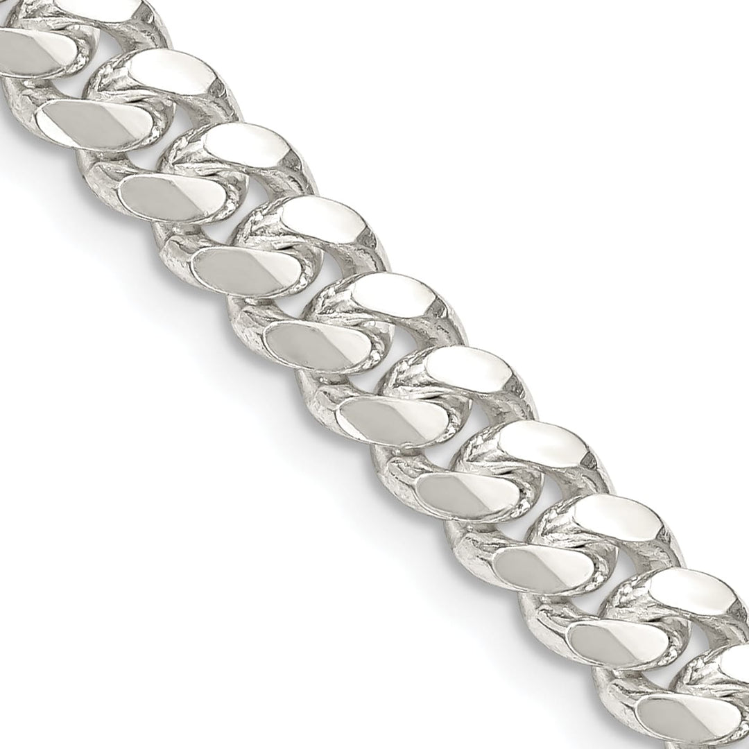 Sterling Silver 6.4mm Polished Domed Curb Chain 26 Inch