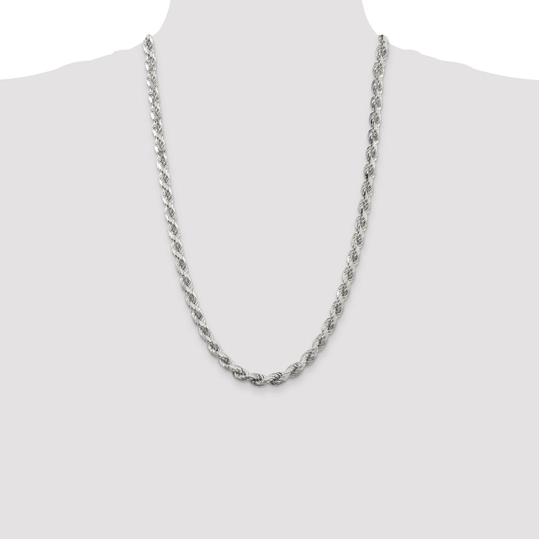 Sterling Silver 6.5mm D.C. Rope Chain