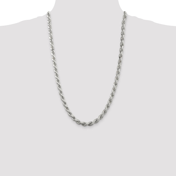 Sterling Silver 6.5mm D.C. Rope Chain