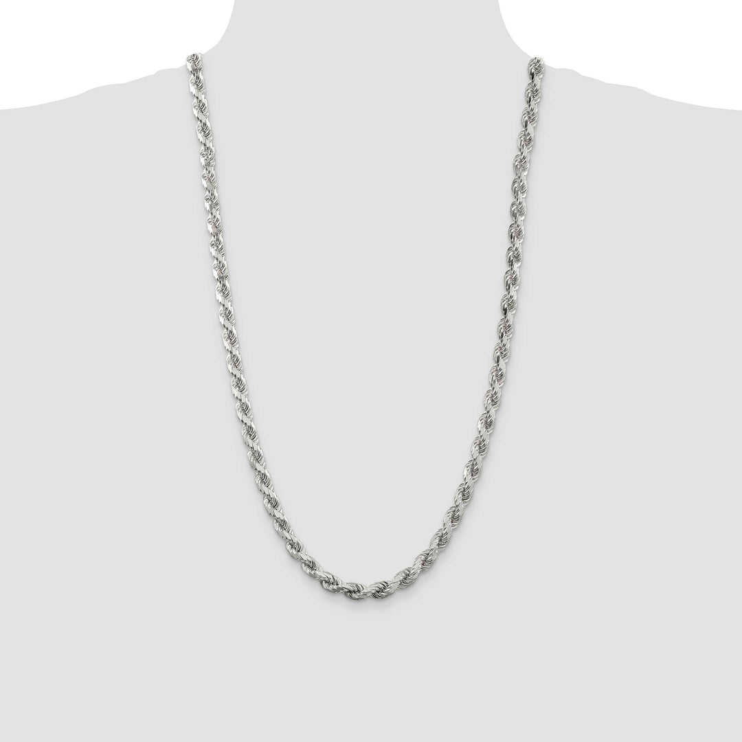 Sterling Silver 6.5mm D.C. Rope Chain
