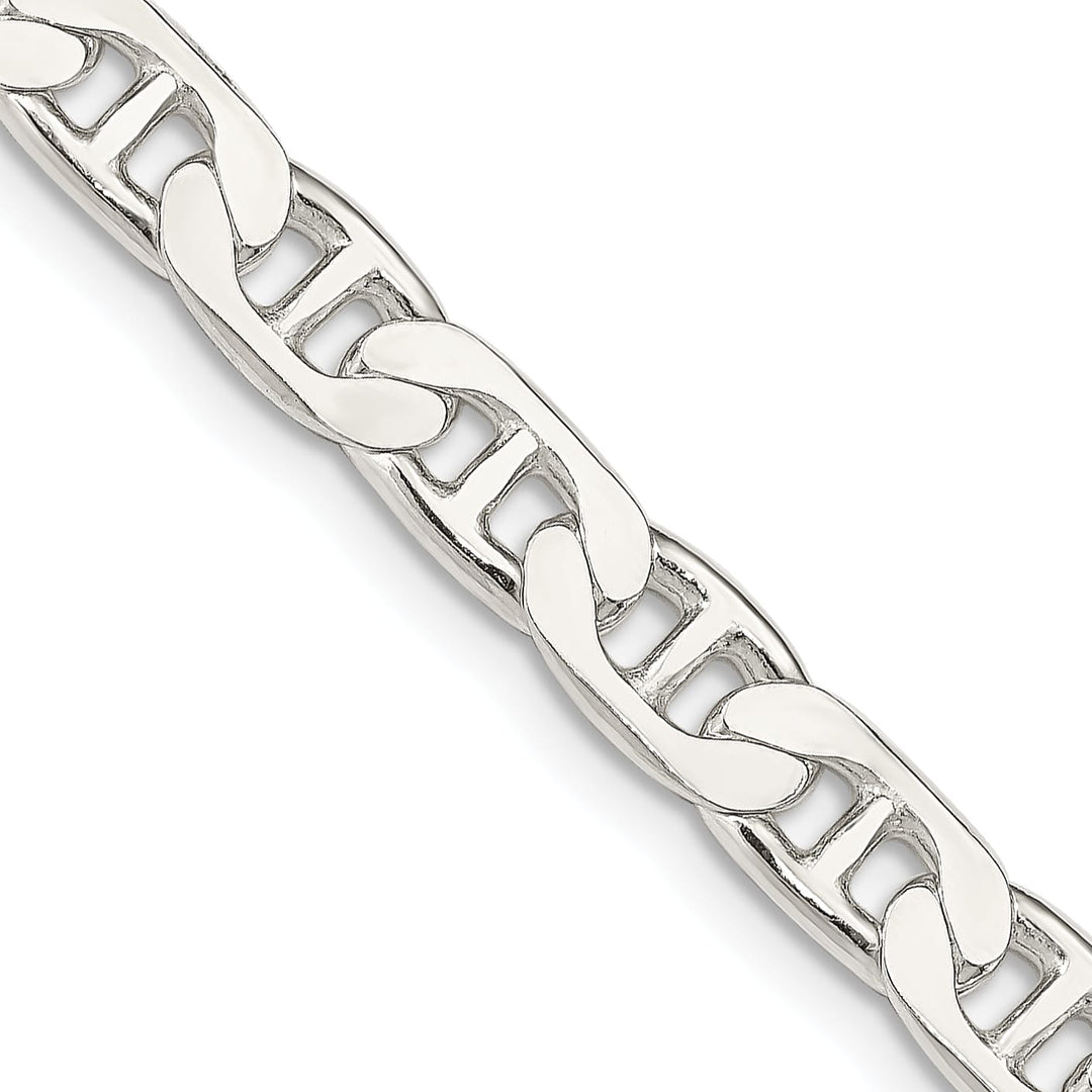 Sterling Silver 6.5mm Flat Anchor Chain 26 Inch