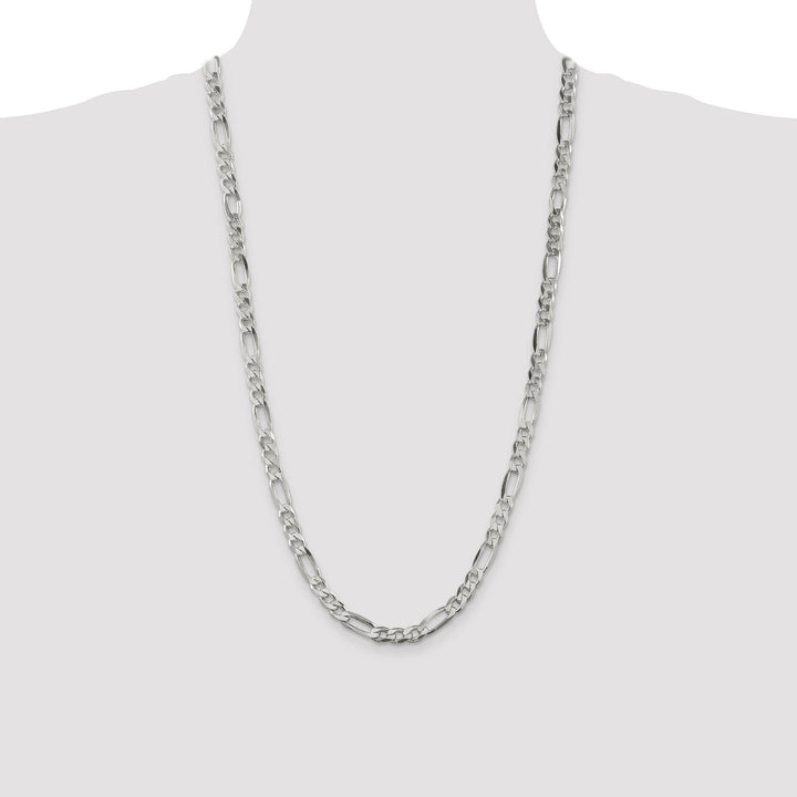 Sterling Silver 6.75mm Figaro Chain