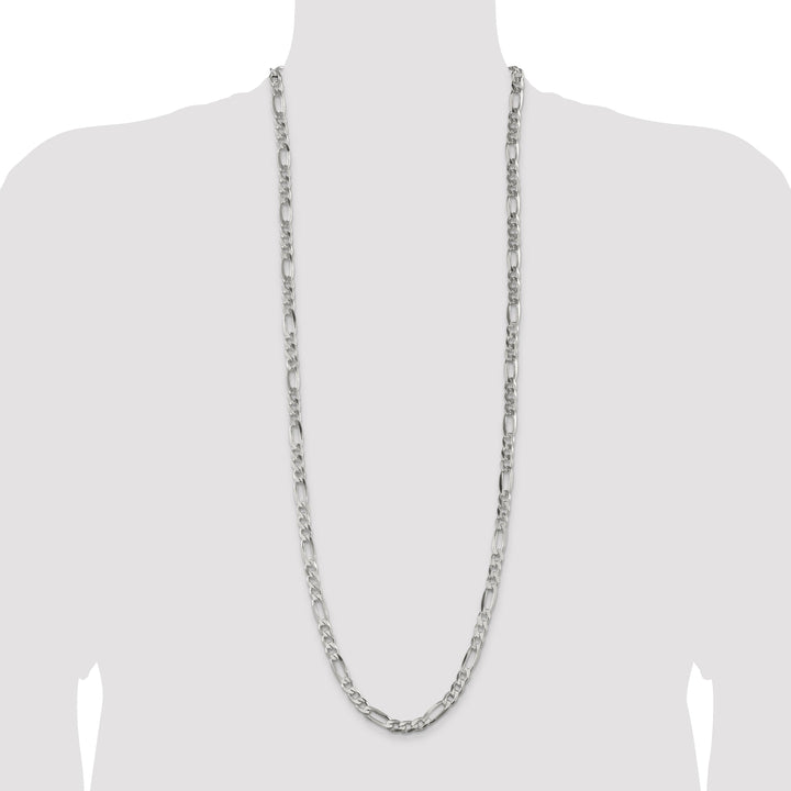 Sterling Silver 6.75mm Figaro Chain