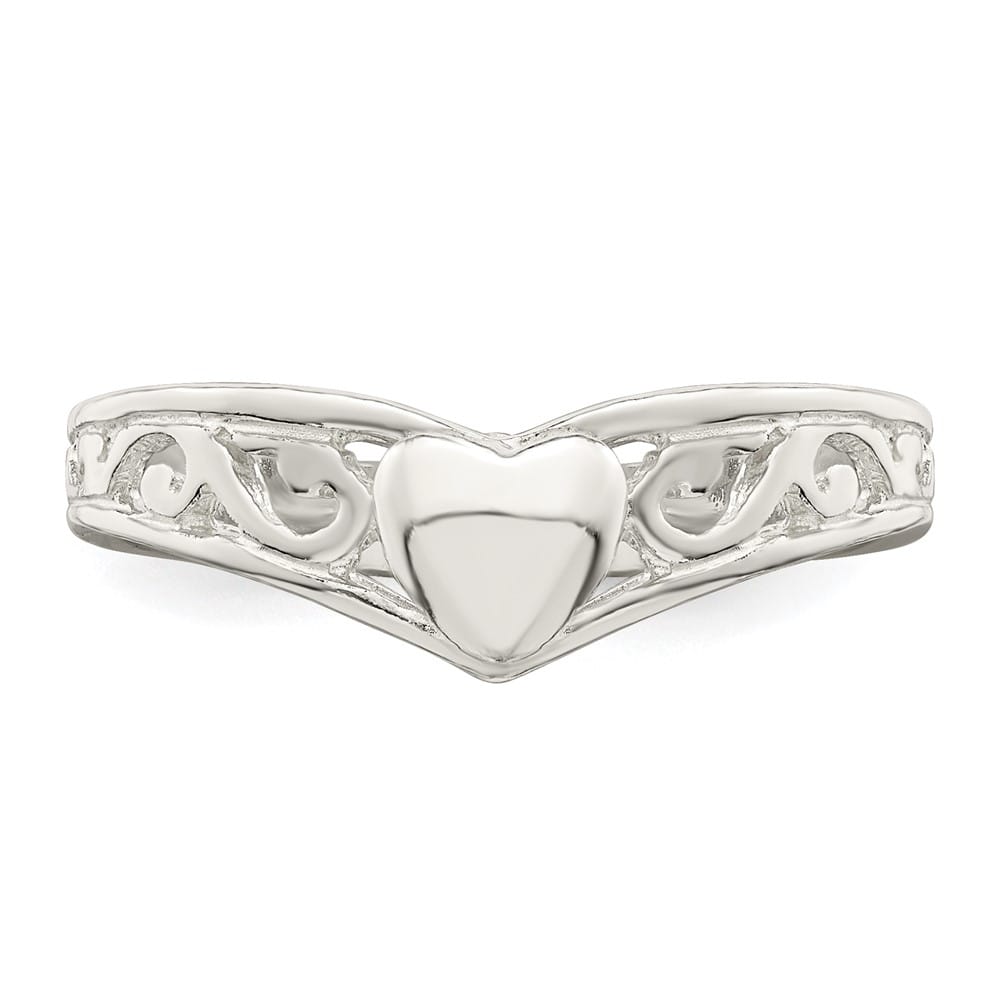 Sterling Silver 6 mm Heart Ring
