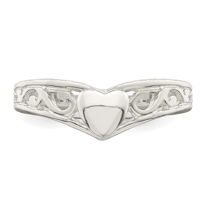 Sterling Silver 6 mm Heart Ring