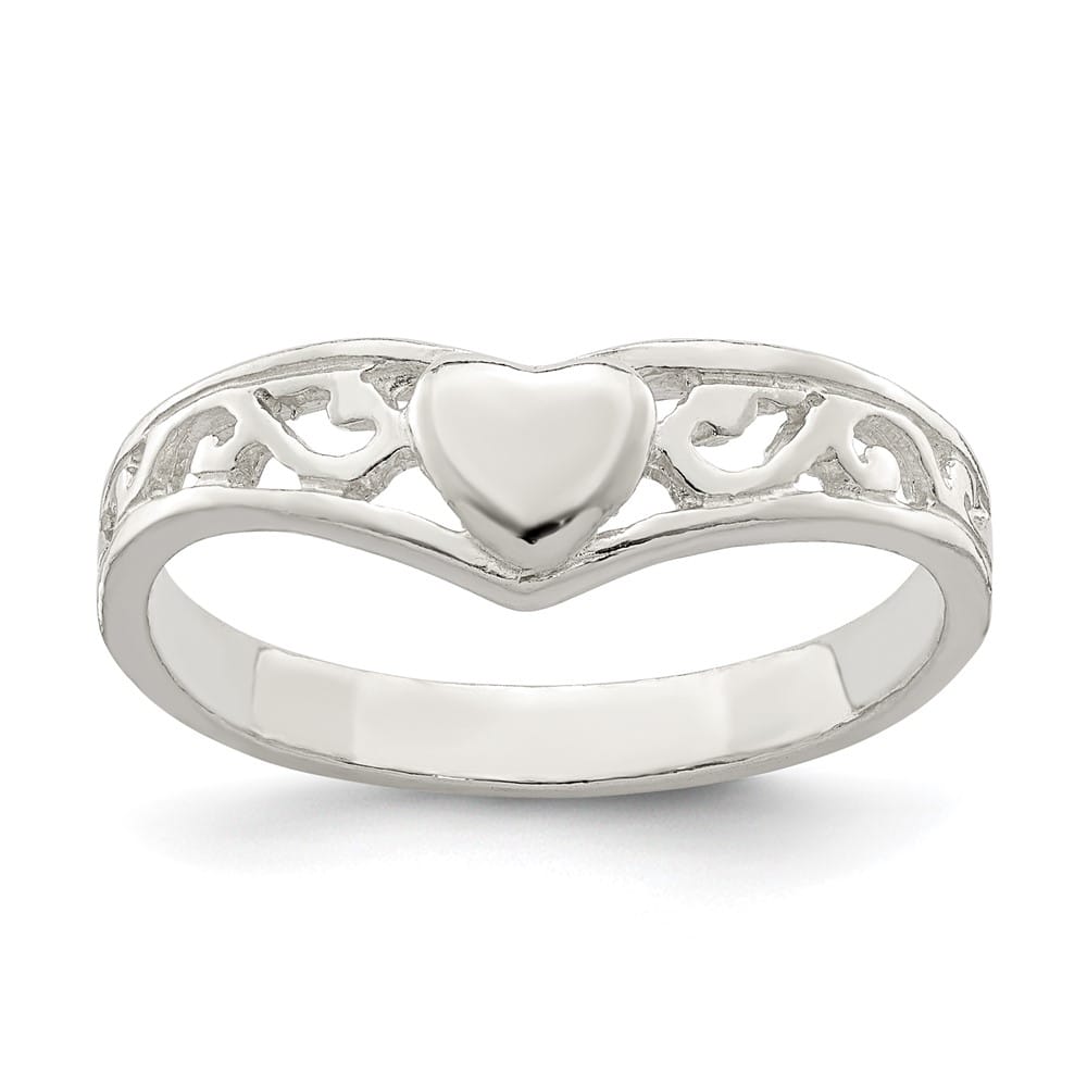 Sterling Silver 6 mm Heart Ring