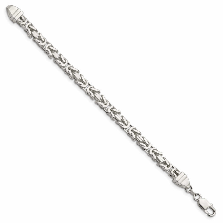 Sterling Silver 6mm Byzantine Bracelet 8 Inch