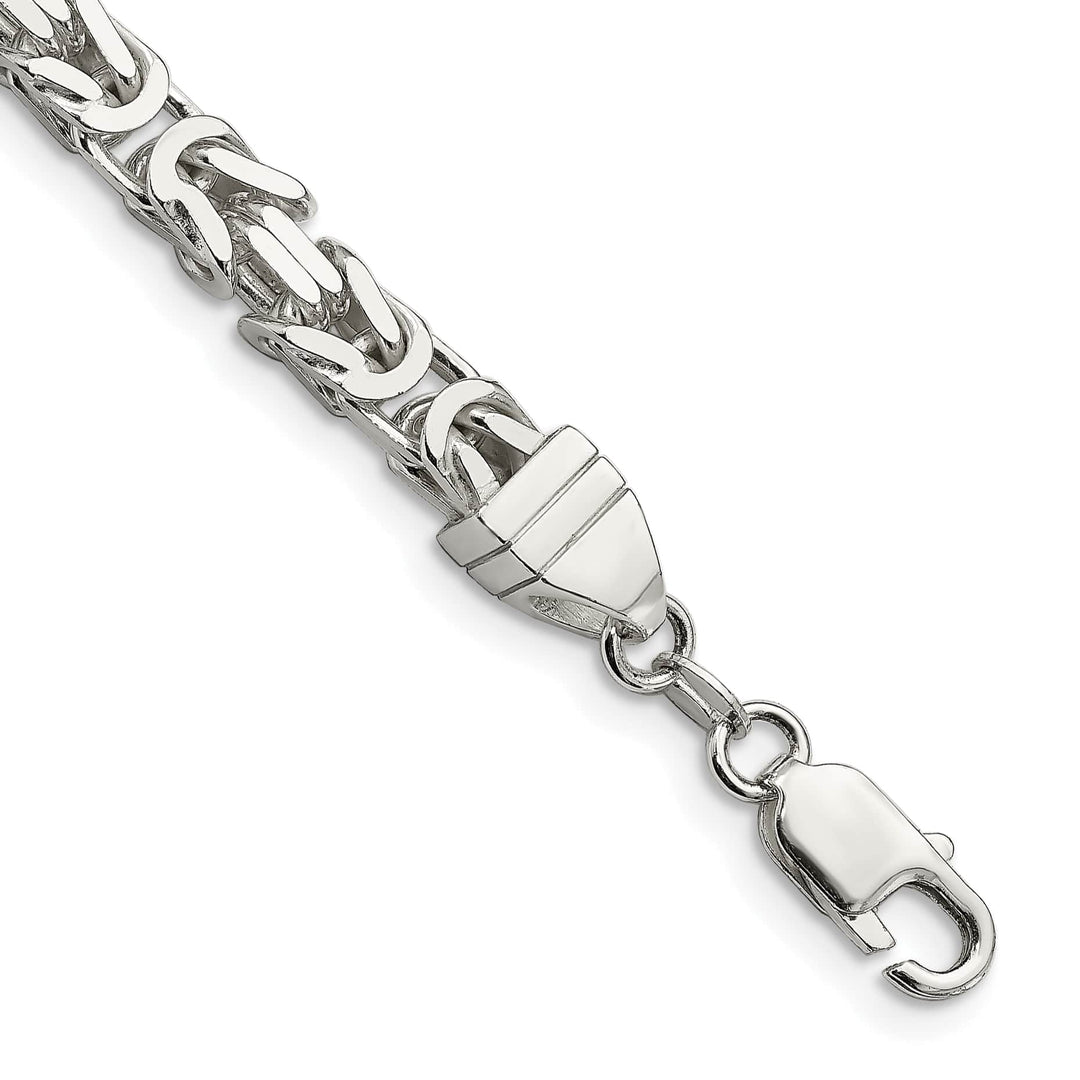 Sterling Silver 6mm Byzantine Bracelet 8 Inch