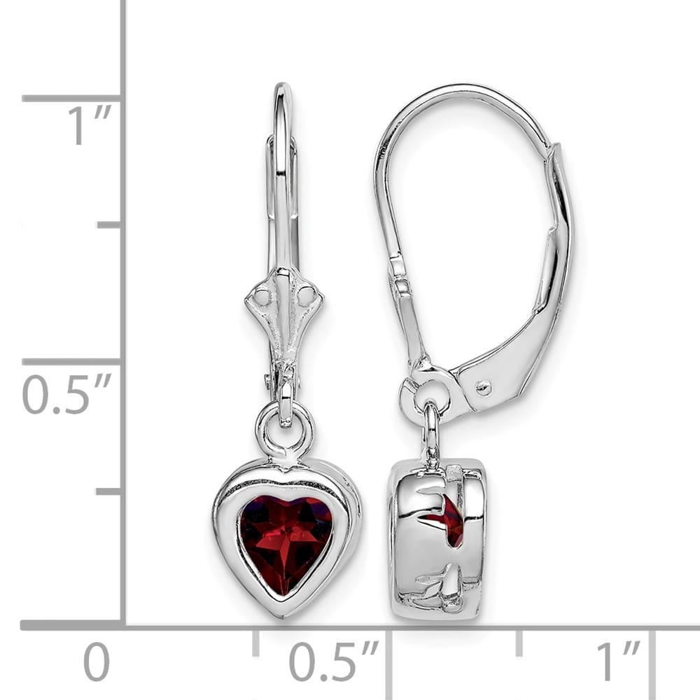 Sterling Silver 6mm Heart Leverback Earrings, view 16 of 16