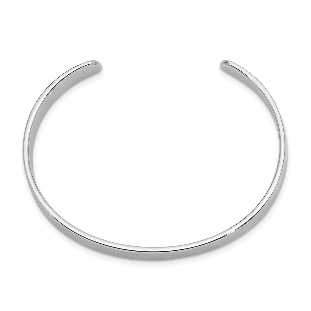 Sterling Silver 6mm Polished 45mm Inside Diameter Cuff Bangle